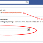 Facebook Friendly URL - Username Setting Screen